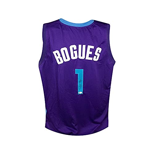 Muggsy Bogues Autographed Charlotte Hornets Custom Purple Basketball Jersey - BAS COA - 757 Sports Collectibles