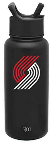 Simple Modern NBA Portland Trail Blazers 32oz Water Bottle with Straw Lid Insulated Stainless Steel Summit - 757 Sports Collectibles