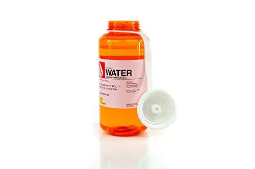 Prescription Water 32 Oz Plastic Water Bottle With Lid - Wide-Mouth, BPA-Free Novelty Hydroflask - Fun, Unique Orange Medicine Bottle With Screwtop Cap Design - Hydration Enthusiast Gift Idea - 757 Sports Collectibles