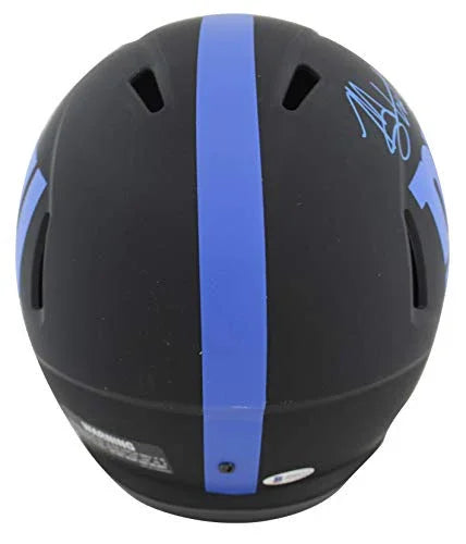 Giants Michael Strahan Signed Eclipse Full Size Speed Rep Helmet BAS Witnessed - 757 Sports Collectibles