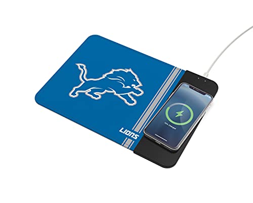 SOAR NFL Wireless Charging Mouse Pad, Detroit Lions - 757 Sports Collectibles