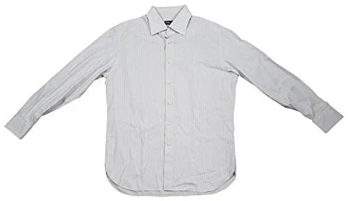 Broncos Peyton Manning '13 Press Conf Worn Zegna Custom Dress Shirt Photo Match - 757 Sports Collectibles