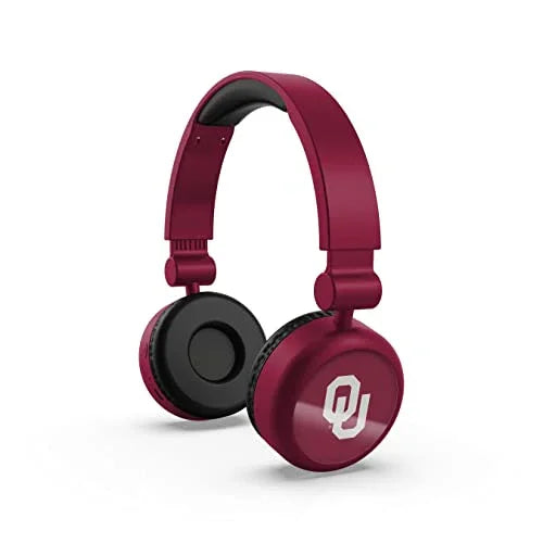 SOAR NCAA Bluetooth On-Ear Headphones, Oklahoma Sooners - 757 Sports Collectibles