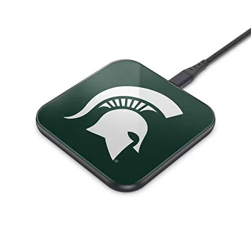NCAA Michigan State Spartans Wireless Charging Pad, White - 757 Sports Collectibles