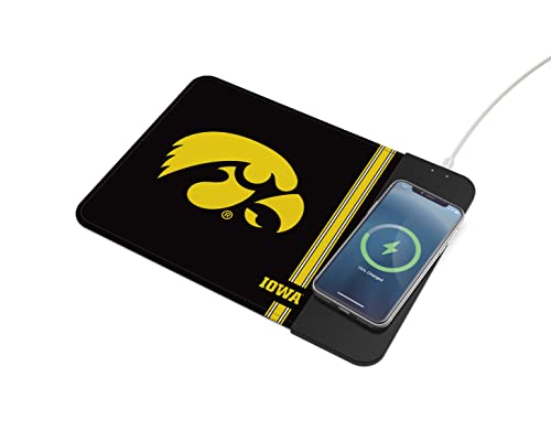 SOAR NCAA Wireless Charging Mouse Pad, Iowa Hawkeyes - 757 Sports Collectibles