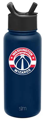 Simple Modern NBA Washington Wizards 32oz Water Bottle with Straw Lid Insulated Stainless Steel Summit - 757 Sports Collectibles