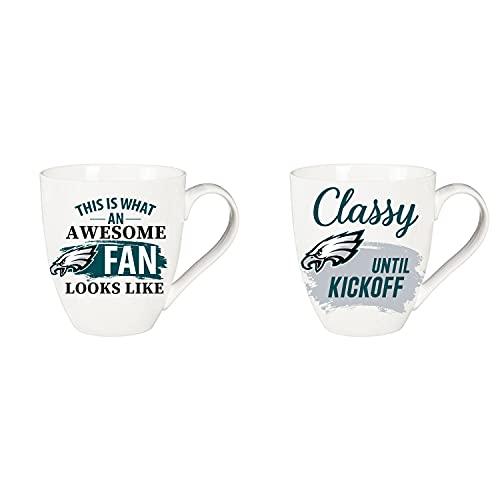 Team Sports America Philadelphia Eagles, Ceramic Cup O'Java 17oz Gift Set - 757 Sports Collectibles