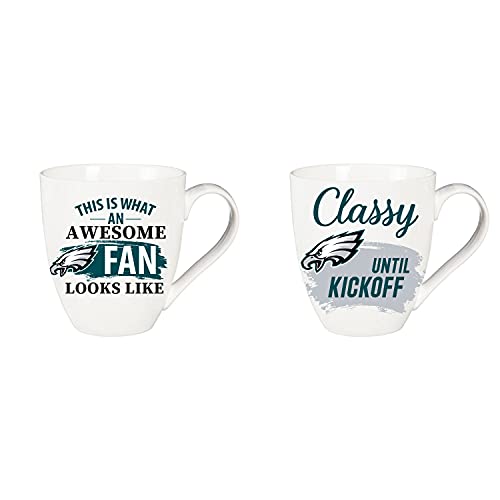 Team Sports America Philadelphia Eagles, Ceramic Cup O'Java 17oz Gift Set - 757 Sports Collectibles