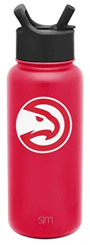Simple Modern NBA Atlanta Hawks 32oz Water Bottle with Straw Lid Insulated Stainless Steel Summit - 757 Sports Collectibles