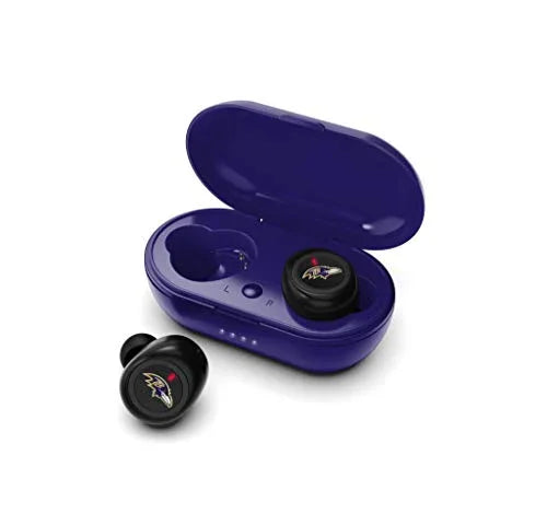 NFL Baltimore Ravens True Wireless Earbuds, Team Color - 757 Sports Collectibles