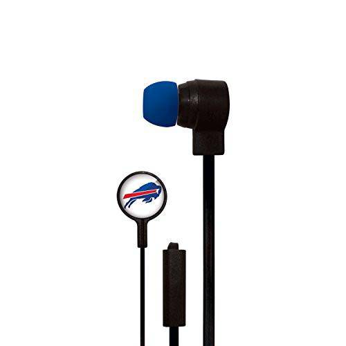 Buffalo Bills Big Logo Earbud Headphones with Microphone - 757 Sports Collectibles