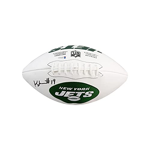 Keyshawn Johnson Autographed New York Jets Football - BAS COA - 757 Sports Collectibles