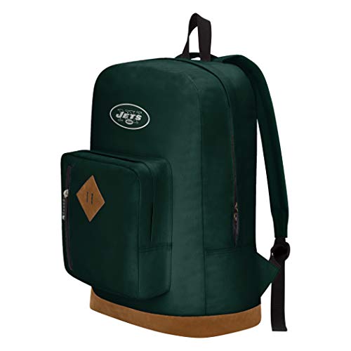 Officially Licensed NFL New York Jets "Playbook" Backpack, Green, 18" x 5" x 13" - 757 Sports Collectibles