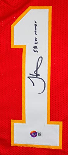 Tyreek Hill Autographed Red Pro Style Jersey w/SB Champs-Beckett W Hologram Black - 757 Sports Collectibles
