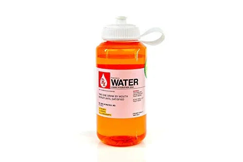 Prescription Water 32 Oz Plastic Water Bottle With Lid - Wide-Mouth, BPA-Free Novelty Hydroflask - Fun, Unique Orange Medicine Bottle With Screwtop Cap Design - Hydration Enthusiast Gift Idea - 757 Sports Collectibles