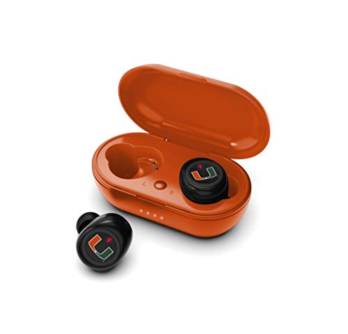 NCAA Miami Hurricanes True Wireless Earbuds, Team Color - 757 Sports Collectibles