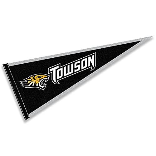 College Flags & Banners Co. Towson Tigers Pennant Full Size Felt - 757 Sports Collectibles