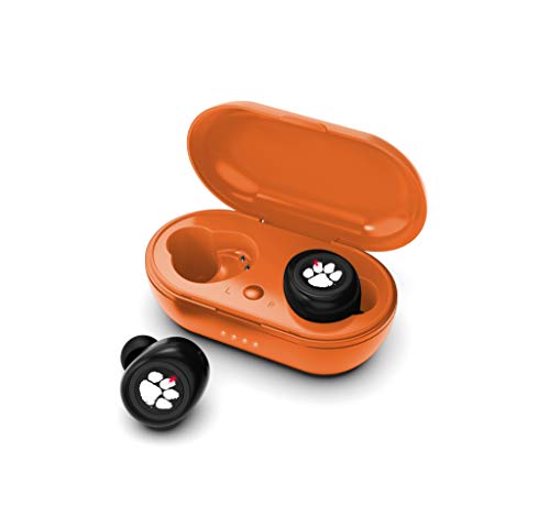 NCAA Clemson Tigers True Wireless Earbuds, Team Color - 757 Sports Collectibles