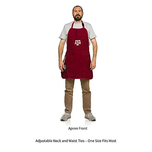 Team Sports America Collegiate Texas A&M Ultimate Grilling Apron Durable Cotton with Beverage Opener and Multi Tool For Football Fans Fathers Day and More - 757 Sports Collectibles
