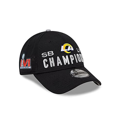 New Era Men's Black Los Angeles Rams Super Bowl LVI Champions Locker Room Trophy Collection 9FORTY Snapback Adjustable Hat - 757 Sports Collectibles