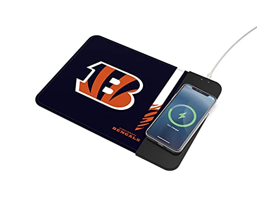 SOAR NFL Wireless Charging Mouse Pad, Cincinnati Bengals - 757 Sports Collectibles