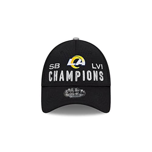 New Era Men's Black Los Angeles Rams Super Bowl LVI Champions Locker Room Trophy Collection 9FORTY Snapback Adjustable Hat - 757 Sports Collectibles