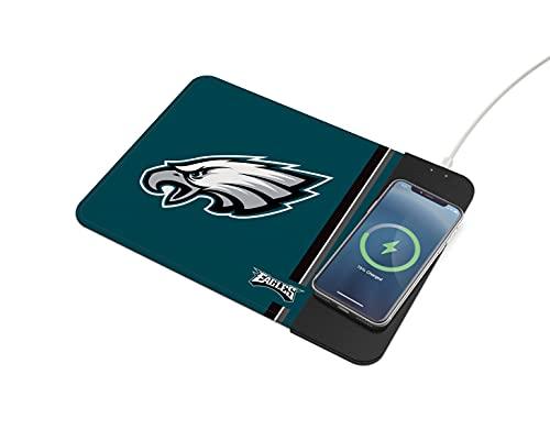 SOAR NFL Wireless Charging Mouse Pad, Philadelphia Eagles, Team Color, One Size - 757 Sports Collectibles
