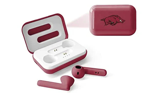 SOAR NCAA True Wireless Earbuds V.4, Arkansas Razorbacks - 757 Sports Collectibles