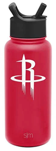 Simple Modern NBA Houston Rockets 32oz Water Bottle with Straw Lid Insulated Stainless Steel Summit - 757 Sports Collectibles