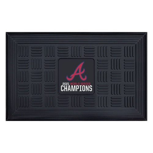 MLB - Atlanta Braves 2021 World Series Champions Vinyl Door Mat - 757 Sports Collectibles