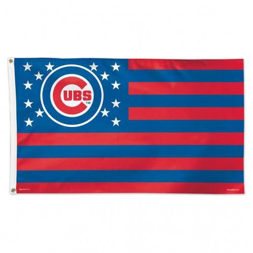 Chicago Cubs Flag 3x5 Deluxe Stars and Stripes (CDG) - 757 Sports Collectibles