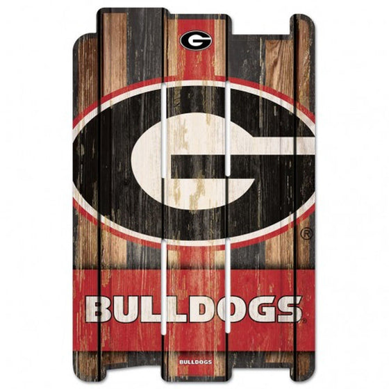 Georgia Bulldogs Wood Fence Sign (CDG) - 757 Sports Collectibles