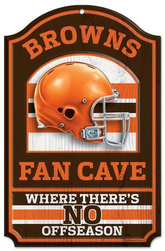 Cleveland Browns Wood Sign - 11"x17" Fan Cave Design (CDG) - 757 Sports Collectibles