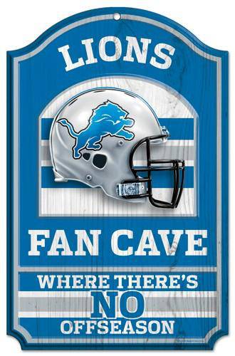 Detroit Lions Wood Sign - 11"x17" Fan Cave Design (CDG) - 757 Sports Collectibles