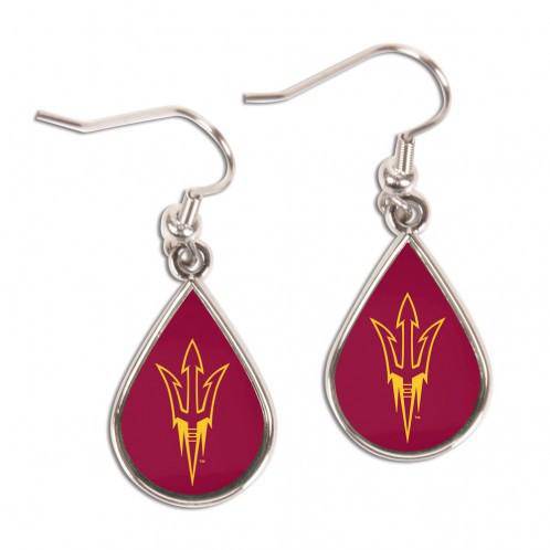 Arizona State Sun Devils Earrings Tear Drop Style (CDG) - 757 Sports Collectibles