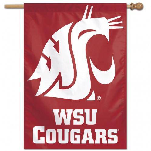 Washington State Cougars Banner 28x40 Vertical Second Alternate Design (CDG) - 757 Sports Collectibles
