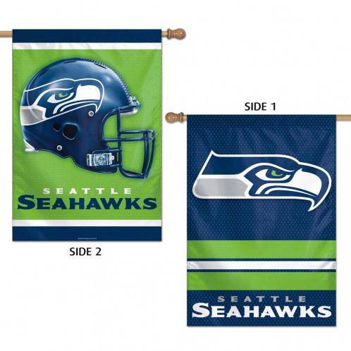 Seattle Seahawks Banner 28x40 Vertical 2 Sided (CDG) - 757 Sports Collectibles