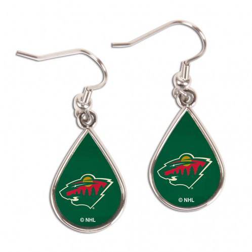 Minnesota Wild Earrings Tear Drop Style (CDG) - 757 Sports Collectibles