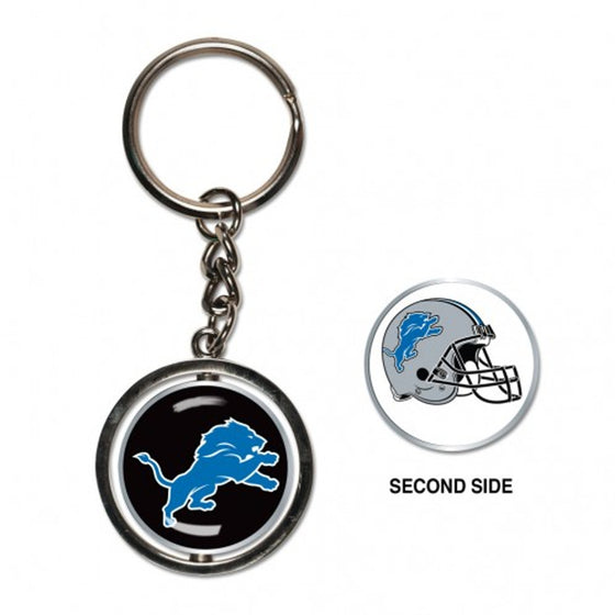 Detroit Lions Key Ring Spinner Style - Special Order