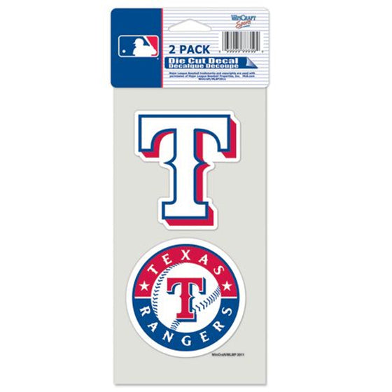 Texas Rangers Decal 4x4 Perfect Cut Set of 2