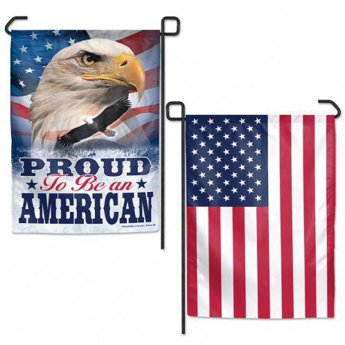 American Flag 12x18 Garden Style 2 Sided Proud American Special Order (CDG) - 757 Sports Collectibles