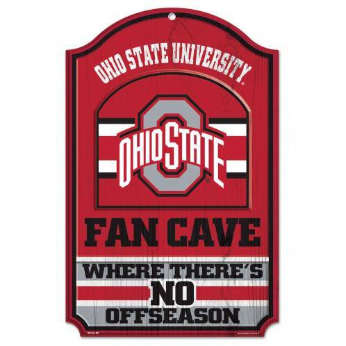 Ohio State Buckeyes Wood Sign - 11"x17" Fan Cave Design (CDG) - 757 Sports Collectibles