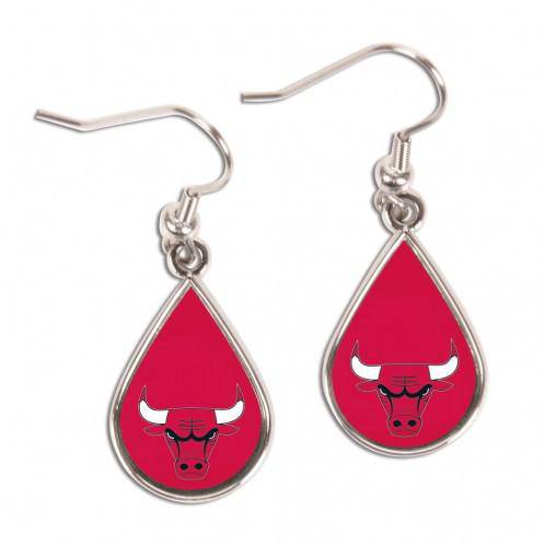 Chicago Bulls Earrings Tear Drop Style (CDG) - 757 Sports Collectibles