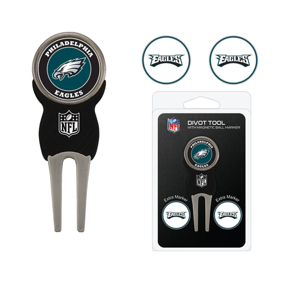 Philadelphia Eagles Divot Tool Pack With 3 Golf Ball Markers - 757 Sports Collectibles