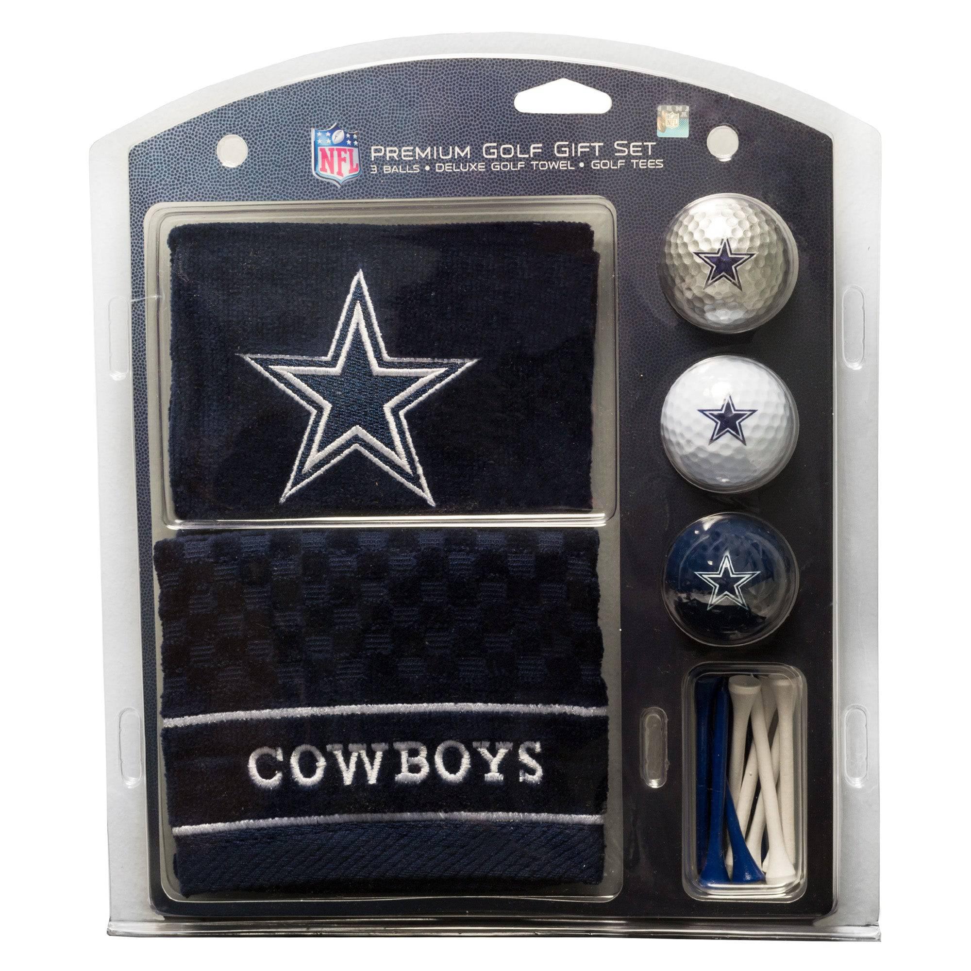 Dallas Cowboys Embroidered Golf Towel, 3 Golf Ball, And Golf Tee Set - 757 Sports Collectibles