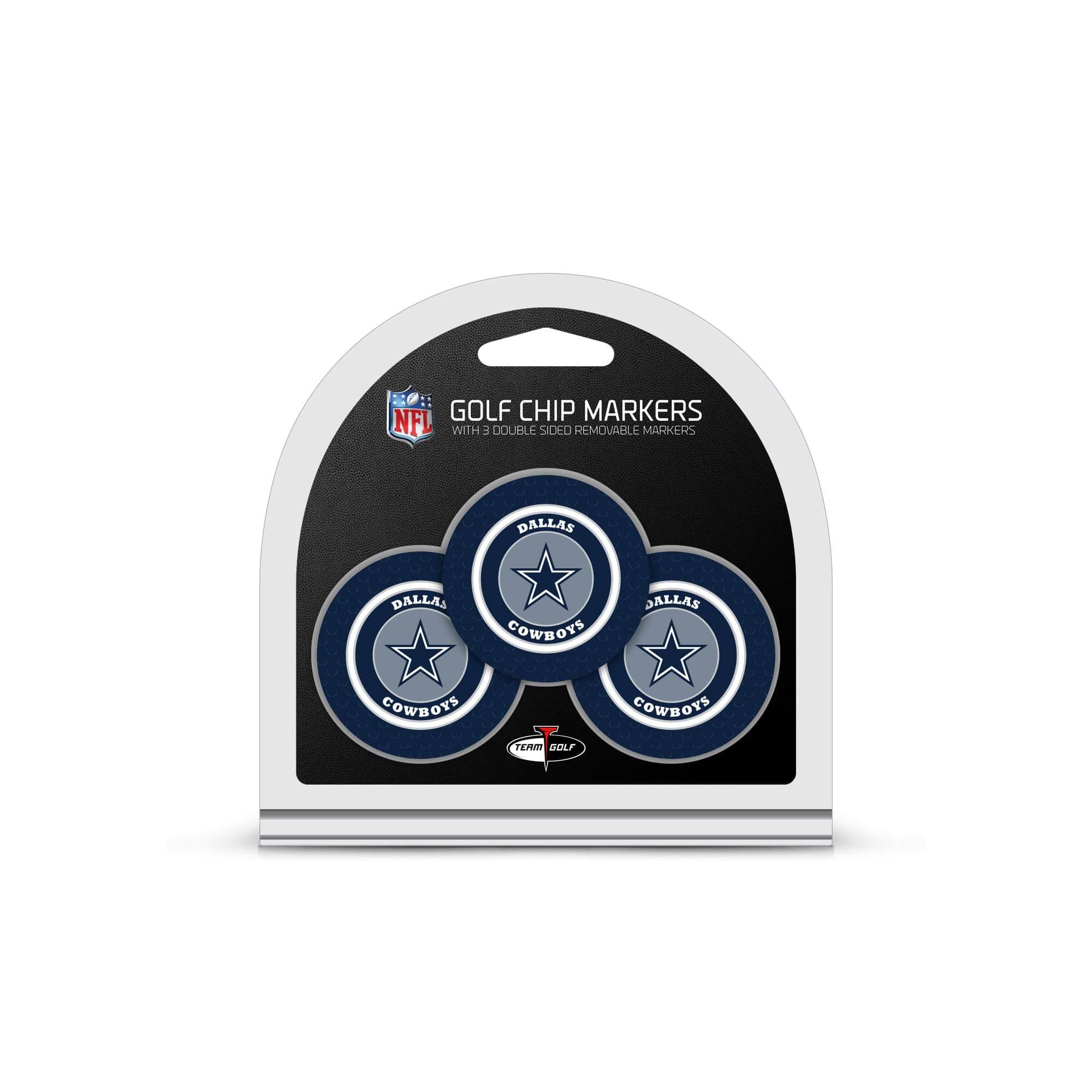 Dallas Cowboys 3 Pack Golf Chip Ball Markers - 757 Sports Collectibles