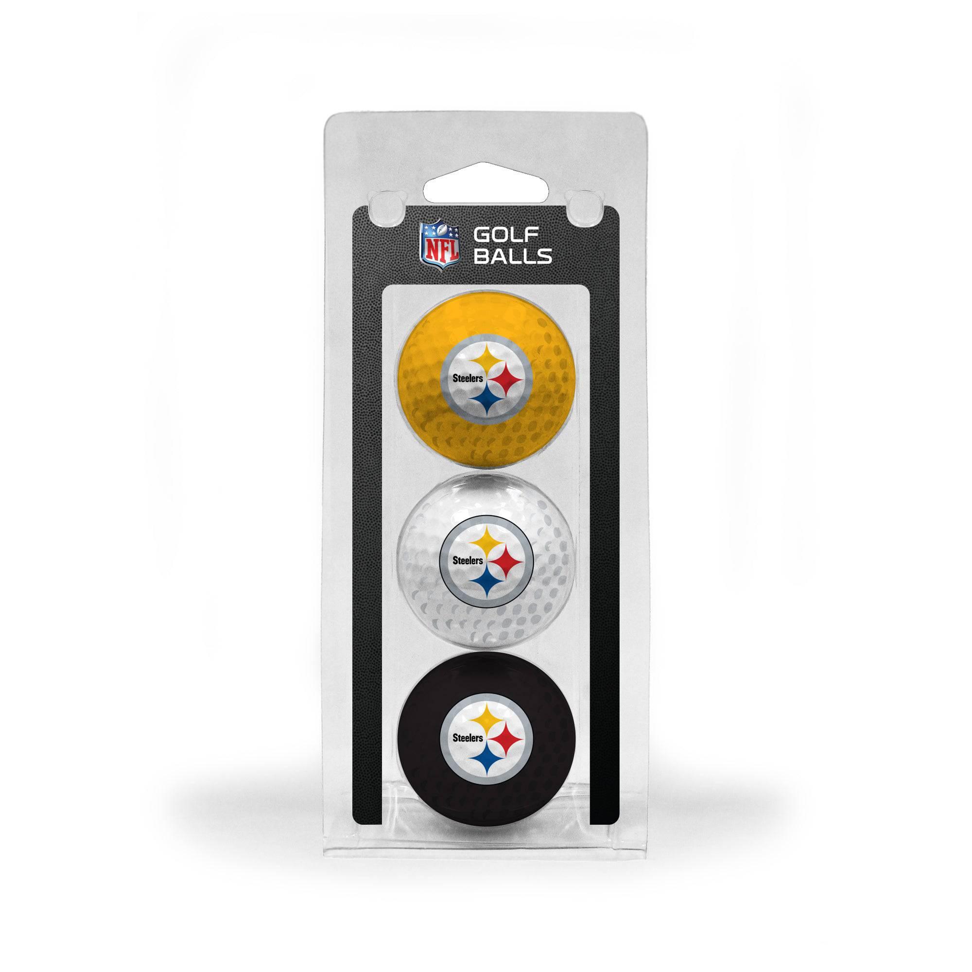 Pittsburgh Steelers 3 Golf Ball Pack - 757 Sports Collectibles