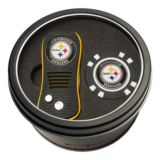 Pittsburgh Steelers Tin Set - Switchfix, Golf Chip - 757 Sports Collectibles