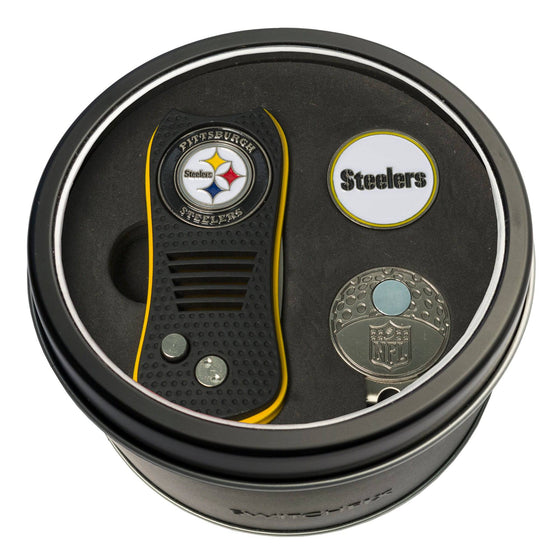Pittsburgh Steelers Tin Set - Switchfix, Cap Clip, Marker - 757 Sports Collectibles