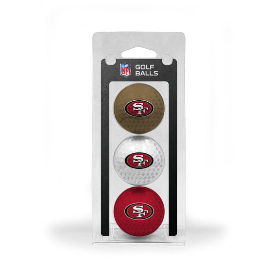 San Francisco 49ers 3 Golf Ball Pack - 757 Sports Collectibles